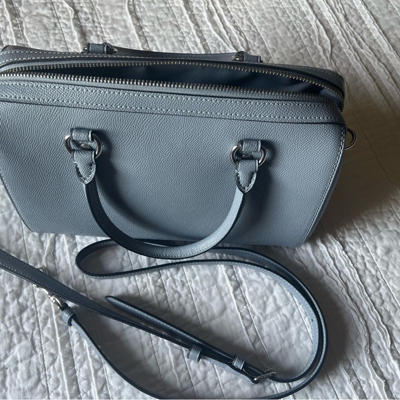 Coach Gray/Blue Rowan Satchel Purse - Picture 2 of 3